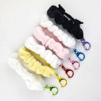 산리오 미니 헤어밴드 마스코트 인형 키링 키홀더