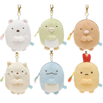 스밋코구라시 인형 키링 키홀더 릴패스케이스 파우치