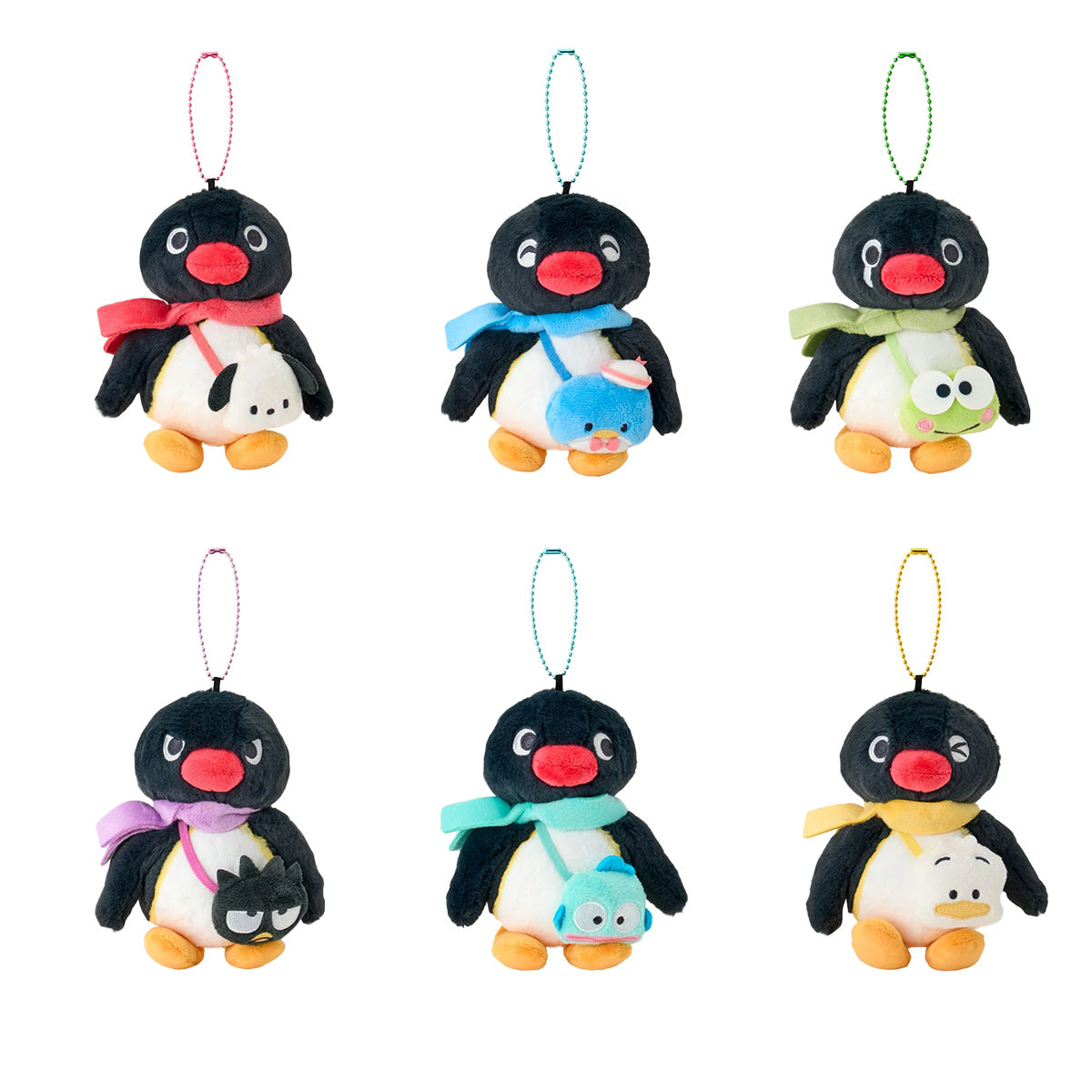 예약 마감  핑구 X 해피단부이 산리오 콜라보 PINGU 마스코트 키링  7월15일까지
