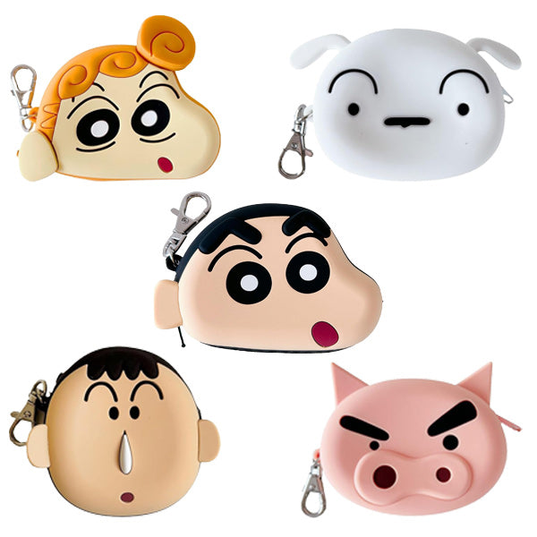 짱구 실리콘 페이스 파우치