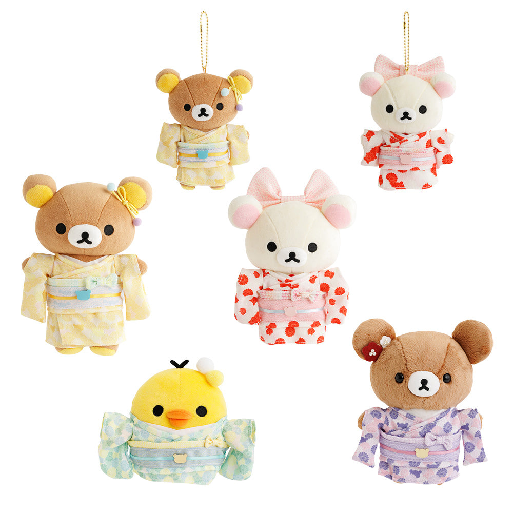 산엑스 공홈전용 기모노 디자인 봉제인형 키링 6종