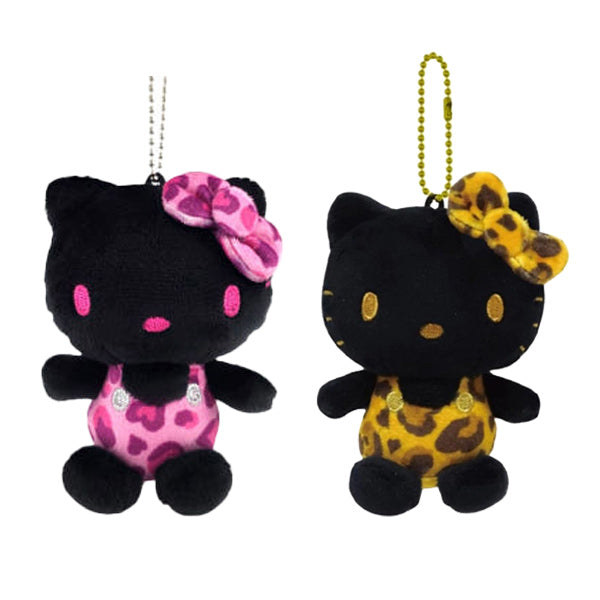 산리오 헬로키티 호피무늬 시리즈 볼체인 마스코트 인형 키홀더 키링