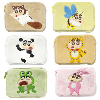 짱구는 못말려 나리키리 애니멀 미니 티슈 파우치 크레용 신짱 소품 파우치