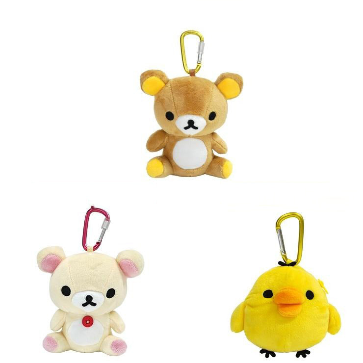 리락쿠마 카라비너 부착 마스코트 인형 파우치