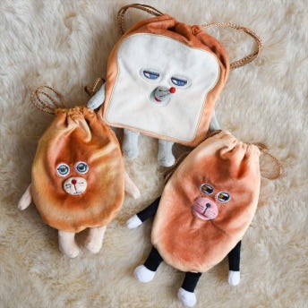 빵 도둑 봉제인형 파우치