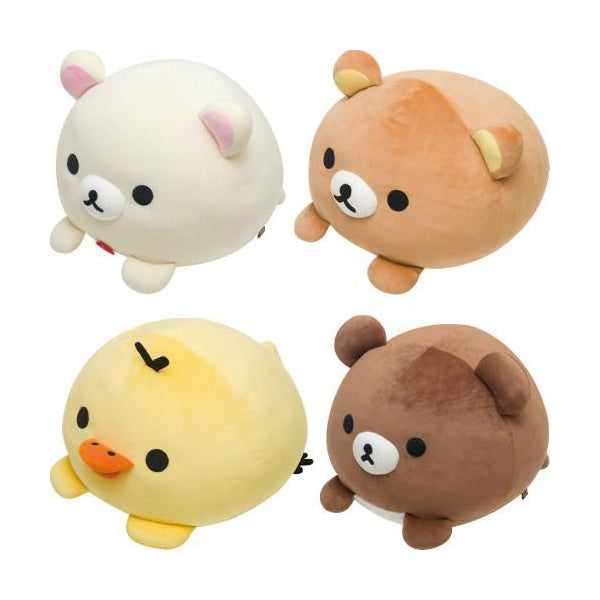 산엑스 리락쿠마 수퍼 모찌모찌 동그란 쿠션 봉제인형 4종
