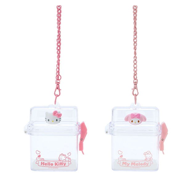 산리오 캐릭터 보관 클리어 케이스 키링 키홀더 피탓토 프렌즈 미니