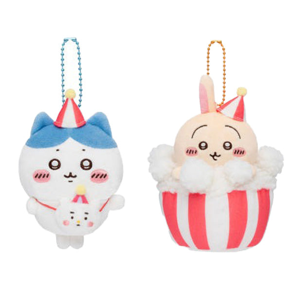 치이카와 란도 들뜬 마스코트 인형 키링 키홀더 하치와레 우사기