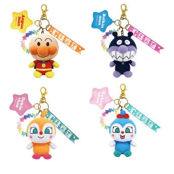 호빵맨 마스코트 인형 4종 키홀더 키링