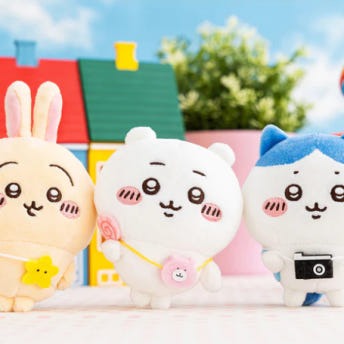 치이카와 나들이 기대된다 쫀득쫀득 미니 마스코트 인형 키링 열쇠고리