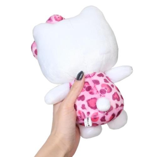 산리오 헬로키티 호피 시리즈 볼 체인 마스코트 봉제 인형 키홀더