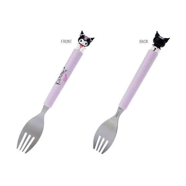 산리오 상단에 캐릭터 있는 스푼 포크 헬로키티