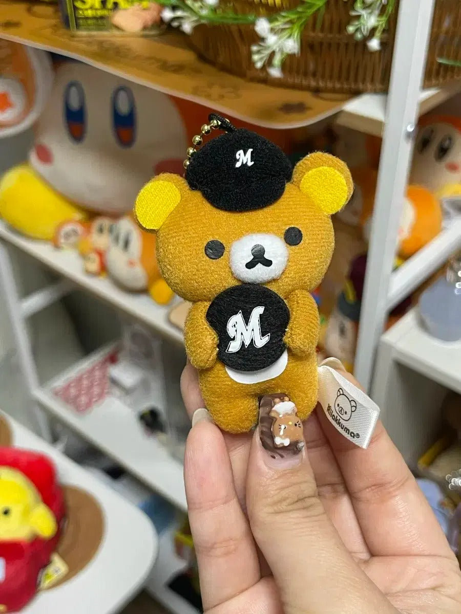 리락쿠마 X 치바롯데 마린즈 야구 미니 마스코트 키링