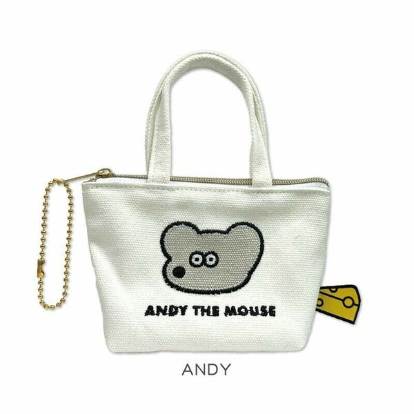 세이지 쥐의 ANDY 미니 파우치 볼체인 키링 키홀더 ANDY