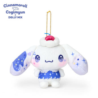 산리오 DOLLYMIX 콜라보 시나모롤 마스코트 인형 키홀더 키링