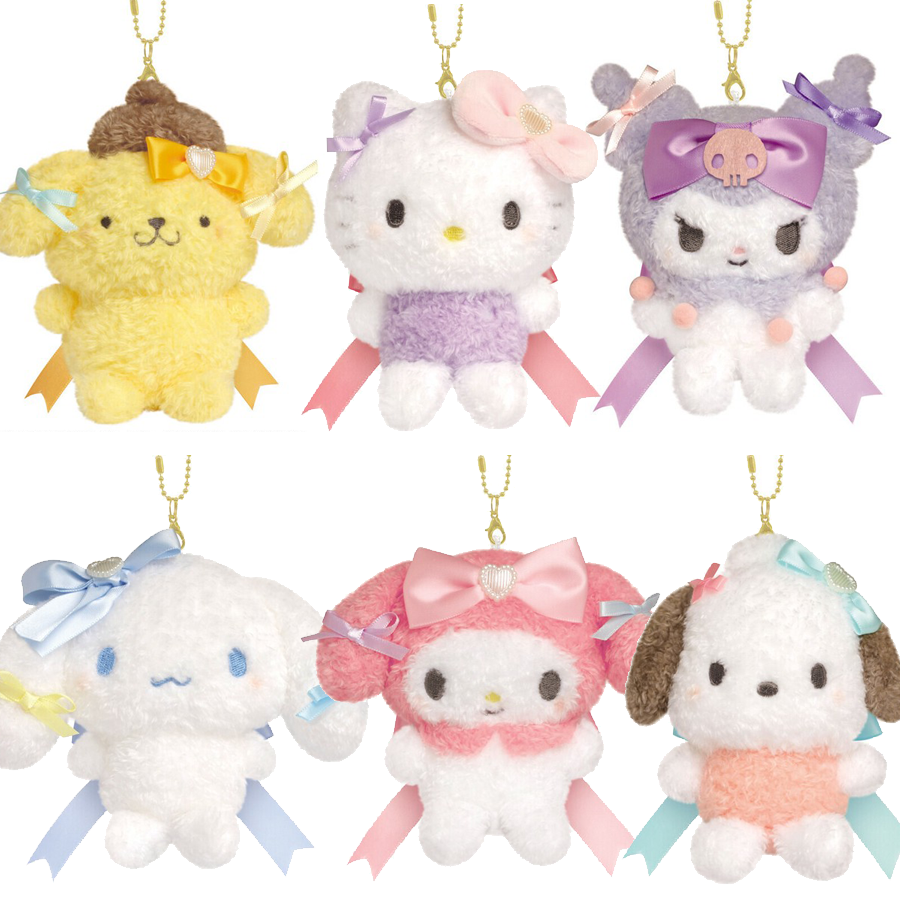 2025년 12월 예약 산리오 캐릭터즈 룬룬 리본 봉제 키홀더