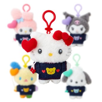 산리오 데님와펜 시리즈 마스코트 인형 키링 키홀더