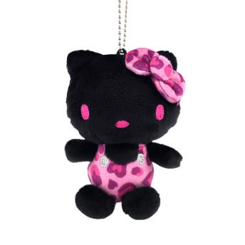 산리오 헬로키티 호피무늬 시리즈 볼체인 마스코트 인형 키홀더 키링