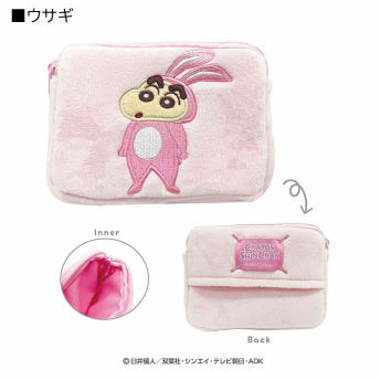 짱구는 못말려 나리키리 애니멀 미니 티슈 파우치 크레용 신짱 소품 파우치