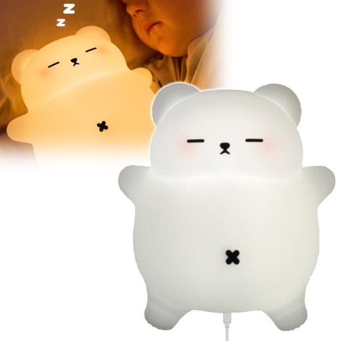 깊이잠든 꿀잠 곰돌이 실리콘 룸라이트 인테리어 귀여운소품 USB C타입