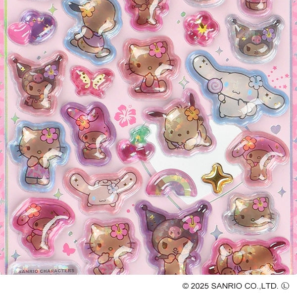 산리오 캐릭터즈 우루추루 팝 스티커 선탠서머