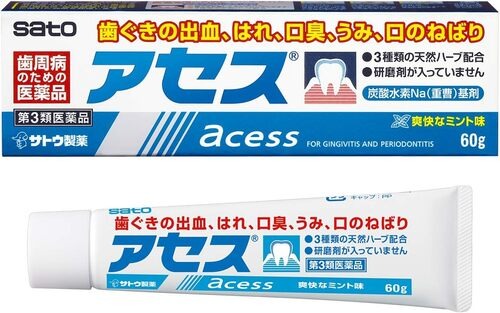 일본 사토 아세스 치약 60g / 120g / 160g