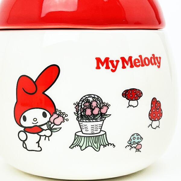 산리오 마이멜로디 캔디포트 버섯하우스 도자기 보관함