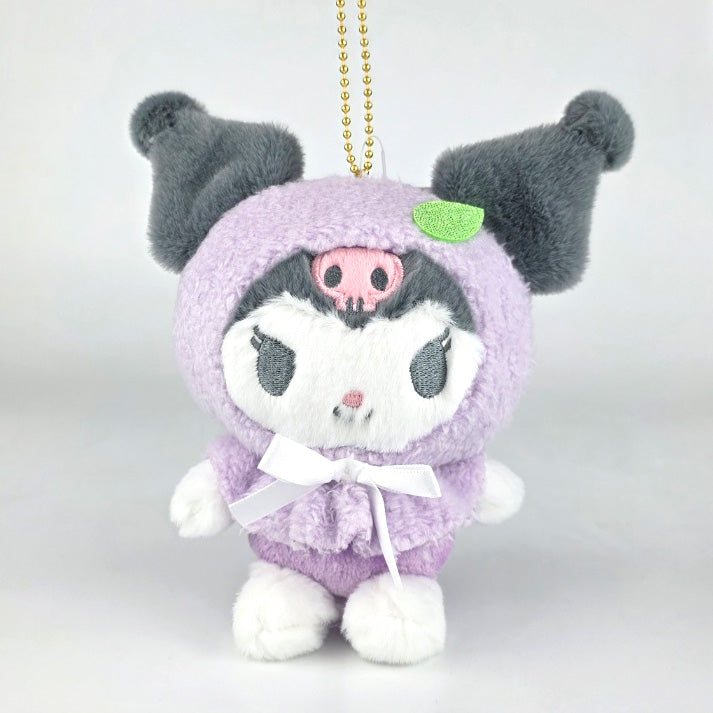 산리오 캐릭터즈 파스텔 후르츠 과일 케이프 마스코트 봉제 인형 키홀더 키링