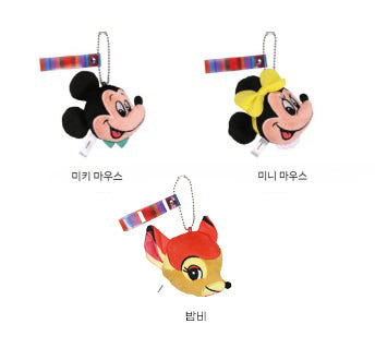 디즈니 캐릭터 스트랩 키링 키홀더 레트로