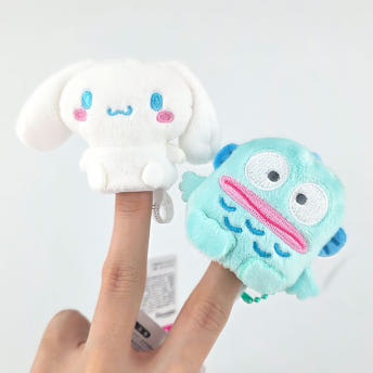 산리오 캐릭터즈 핑거 퍼펫 마스코트 미니 손가락인형 키홀더 키링
