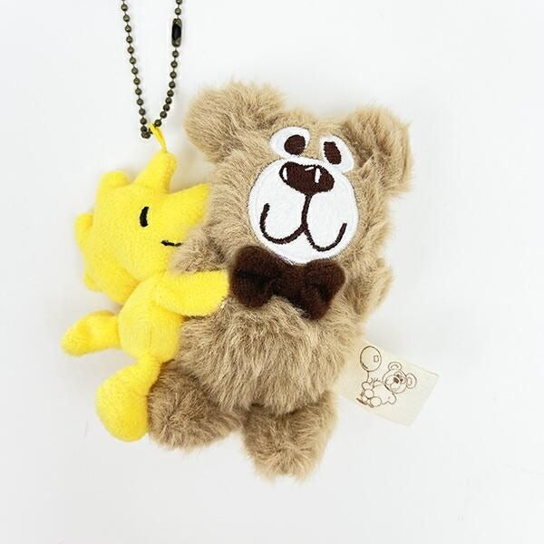 나카지마코퍼레이션 피넛츠 스누피 우드스톡 베어 마스코트 인형 키홀더 키링