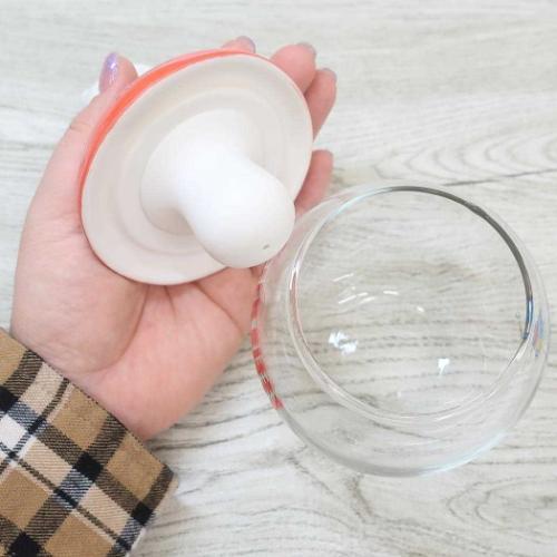 산리오 헬로키티 버섯 캐니스터 유리 보관용기