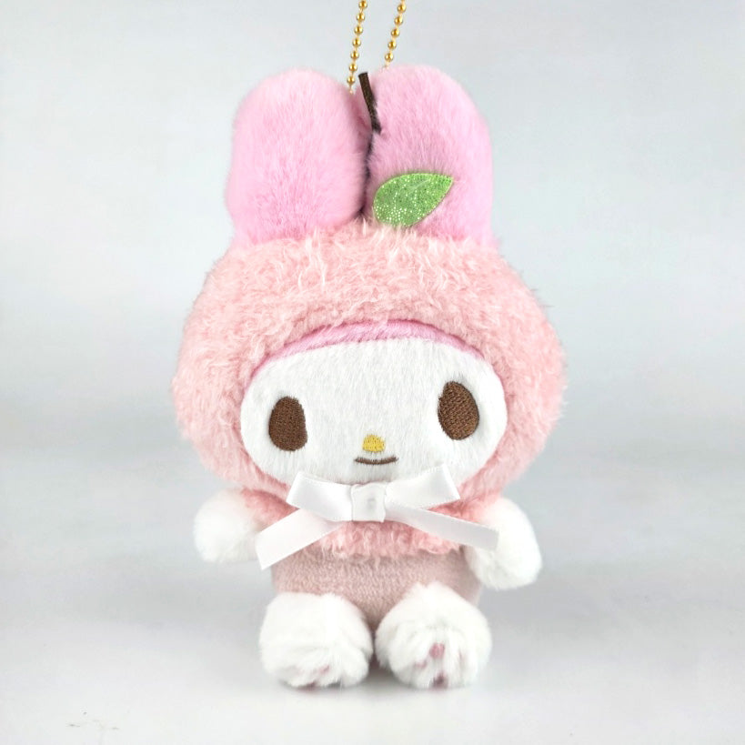 산리오 캐릭터즈 파스텔 후르츠 과일 케이프 마스코트 봉제 인형 키홀더 키링