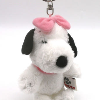 스누피 쁘띠 후와 마스코트 봉제 인형 벨 키홀더 키링