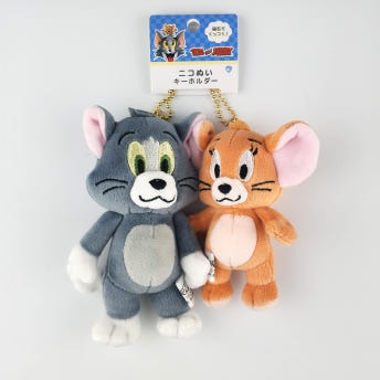 루니툰 톰과 제리 자석 마그넷 봉제인형 키홀더 2개 세트 톰과제리