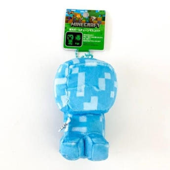 마인크래프트 충전 크리퍼 블루 마스코트 인형 키체인 키홀더 키링
