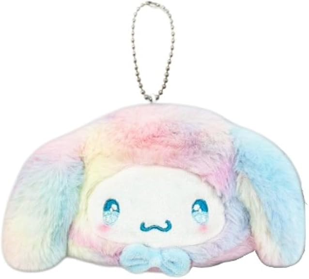 산리오 페이스형 컬러풀 레인보우 미니 에어팟 소품 파우치 키홀더 키링