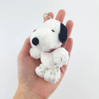 스누피 베이직 미니 쁘띠뽀송 마스코트 카라비너 키링 키홀더