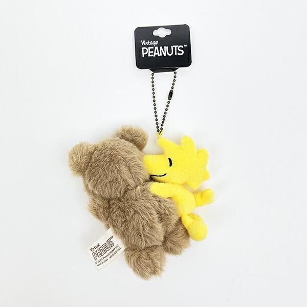 나카지마코퍼레이션 피넛츠 스누피 우드스톡 베어 마스코트 인형 키홀더 키링