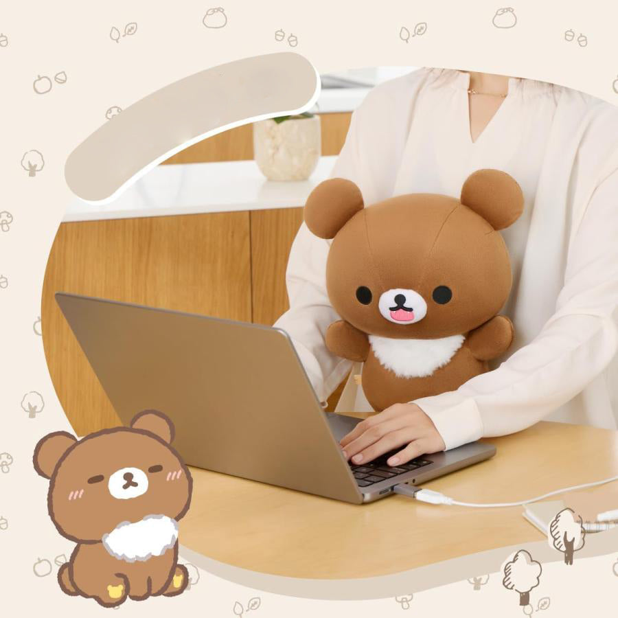 안으면 따뜻한 봉제인형 차이로이코구마 아오이코오오카미 2종 USB A타입