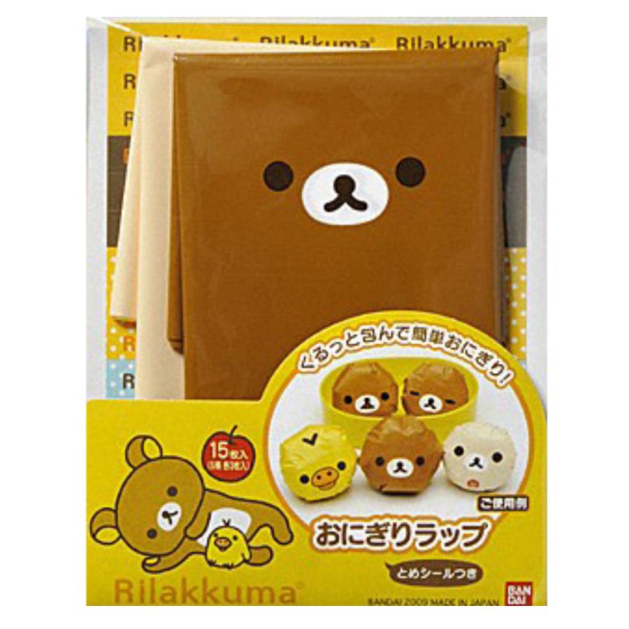 리락쿠마 오니기리 랩 도시락 포장 데코용 6세트