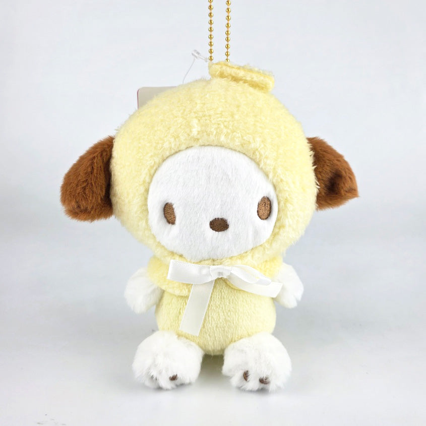 산리오 캐릭터즈 파스텔 후르츠 과일 케이프 마스코트 봉제 인형 키홀더 키링