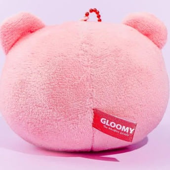 폭주 글루미베어 GLOOMY 마스코트 얼굴모양 볼체인 키링 키홀더
