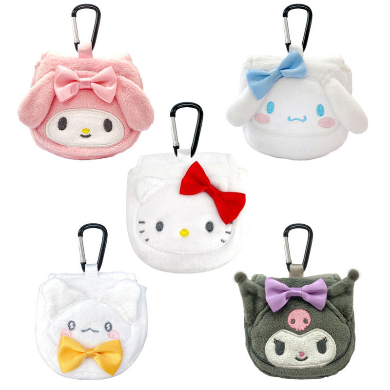 산리오 캐릭터즈 카라비너 키링 미니미니 봉제 파우치 소품함