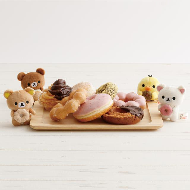 산엑스 리락쿠마 MisterDonut 콜라보 테노리인형 4종 랜덤
