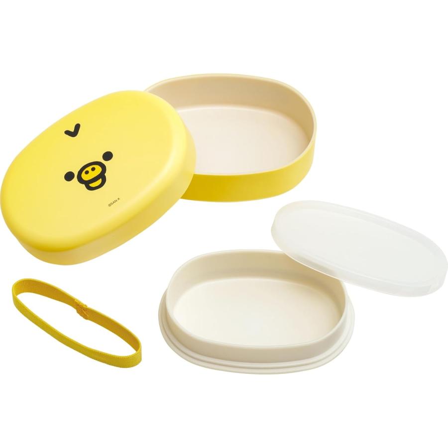 산엑스 베이직 리락쿠마 키이로이토리 2단 페이스 얼굴 도시락통