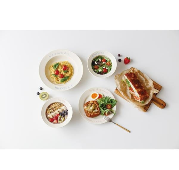 리락쿠마 레터링 키친 부엌 시리즈 파스타 카레 뉴본 접시 캐릭터 식기 전자레인지 가능