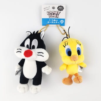 루니툰 톰과 제리 자석 마그넷 봉제인형 키홀더 2개 세트 톰과제리