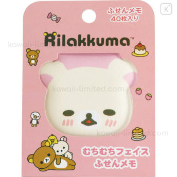 산엑스 리락쿠마 말랑커버 페이스형 접착식 부착 메모지 포스트잇 코리락쿠마