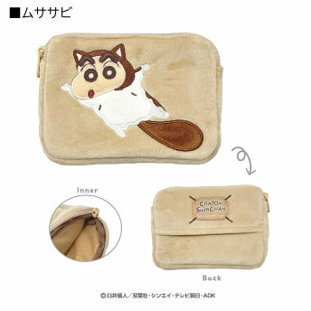 짱구는 못말려 나리키리 애니멀 미니 티슈 파우치 크레용 신짱 소품 파우치